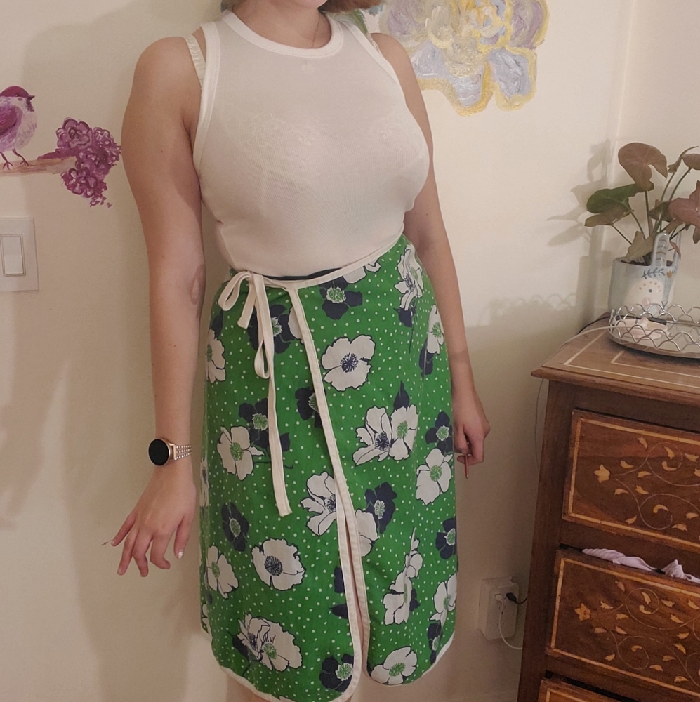 1970s Poppy Wrap Skirt